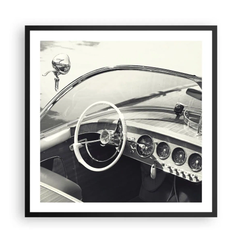 Plagát v čiernom ráme - Počasie pre bohatých - 60x60 cm