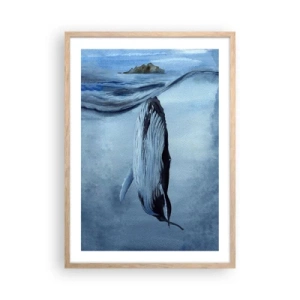 Plagát v ráme zo svetlého duba - Dva svety severu - 50x70 cm