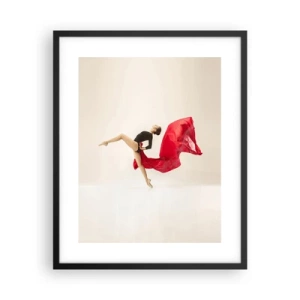 Plagát v čiernom ráme - Červené a čierne - 40x50 cm