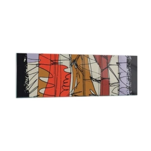 Obraz na skle - Spontánna kompozícia - 160x50 cm