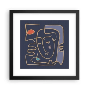 Plagát v čiernom ráme - V zádumčivosti - 30x30 cm