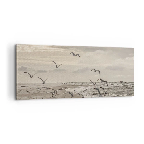 Obraz na plátne - Šumenie mora, spev vtákov - 100x40 cm