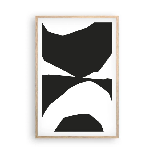 Plagát v ráme zo svetlého duba - Positive-negative - 61x91 cm