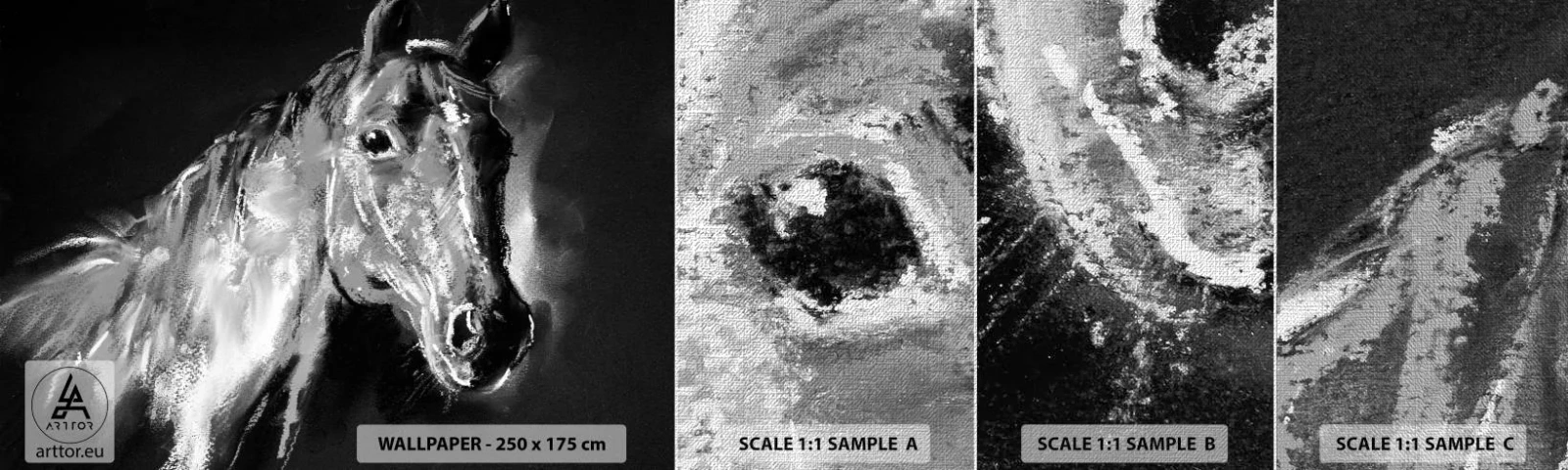 Vzorka fototapety Premium Canvas - Žiarenie vznešenej duše - Zvieratá, Kôň, Mare - 100x30 cm