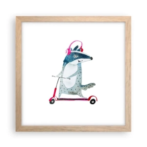 Plagát v ráme zo svetlého duba - Jazvečie radosti - 30x30 cm