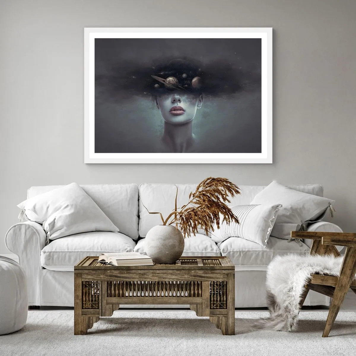 Plagát v bielom ráme - A planéty… - 60x60 cm