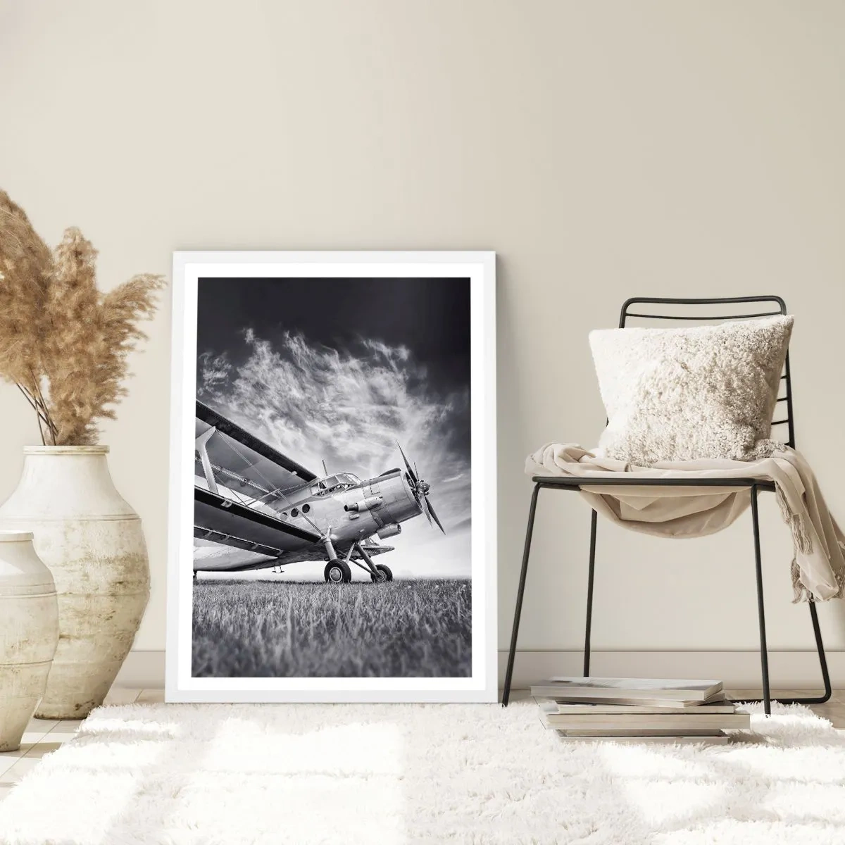 Plagát v bielom ráme - Okrídlený pútnik - 50x70 cm