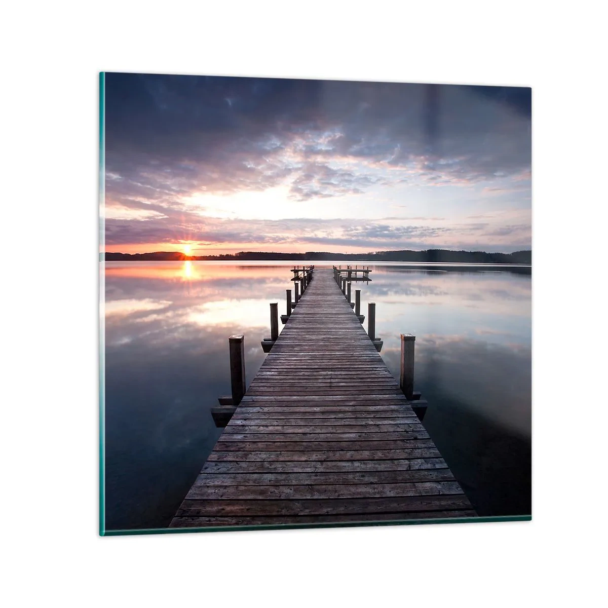 Obraz na skle - Tichá hranica medzi dňom a nocou - 70x70 cm