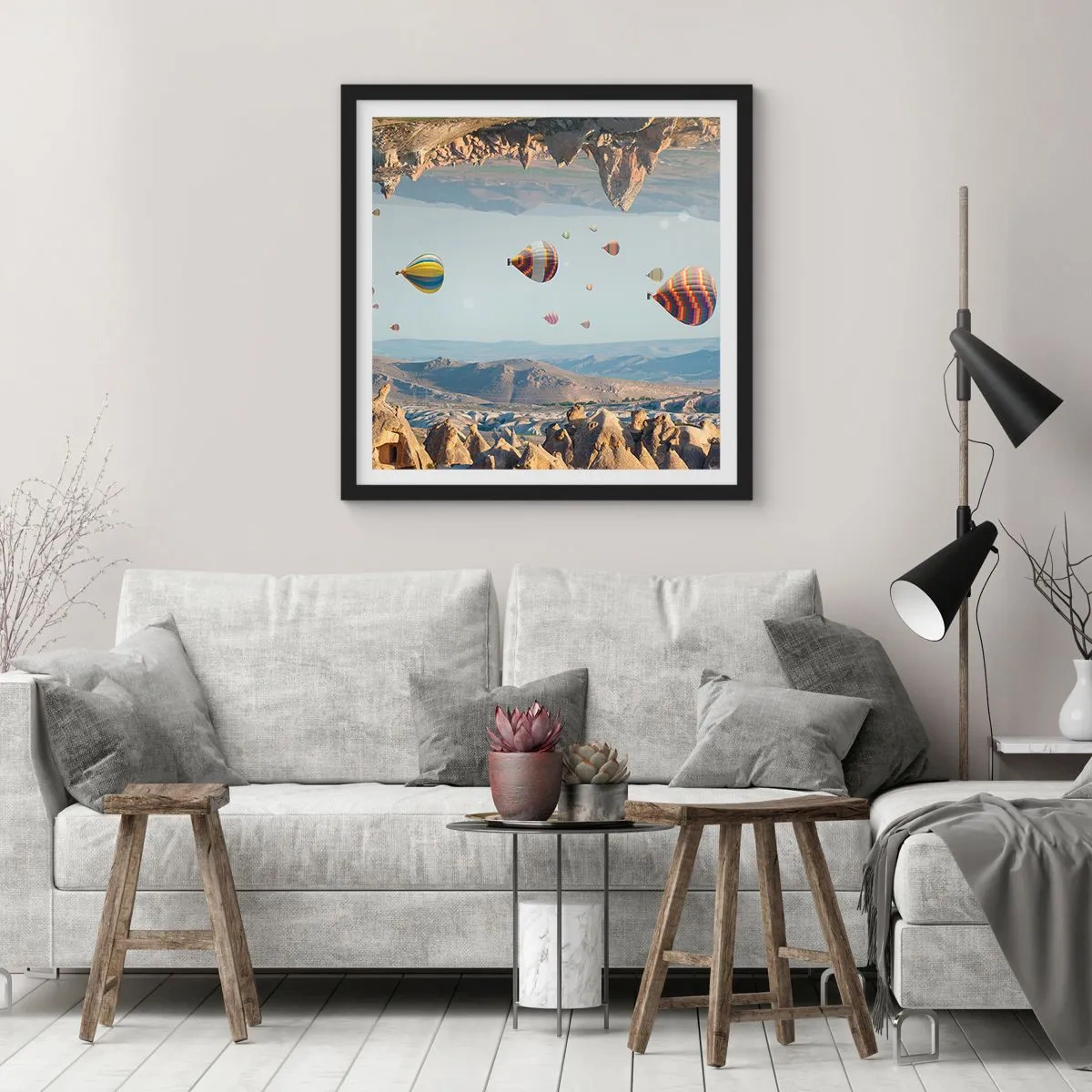 Plagát v čiernom ráme - Tu je možné všetko - 50x50 cm