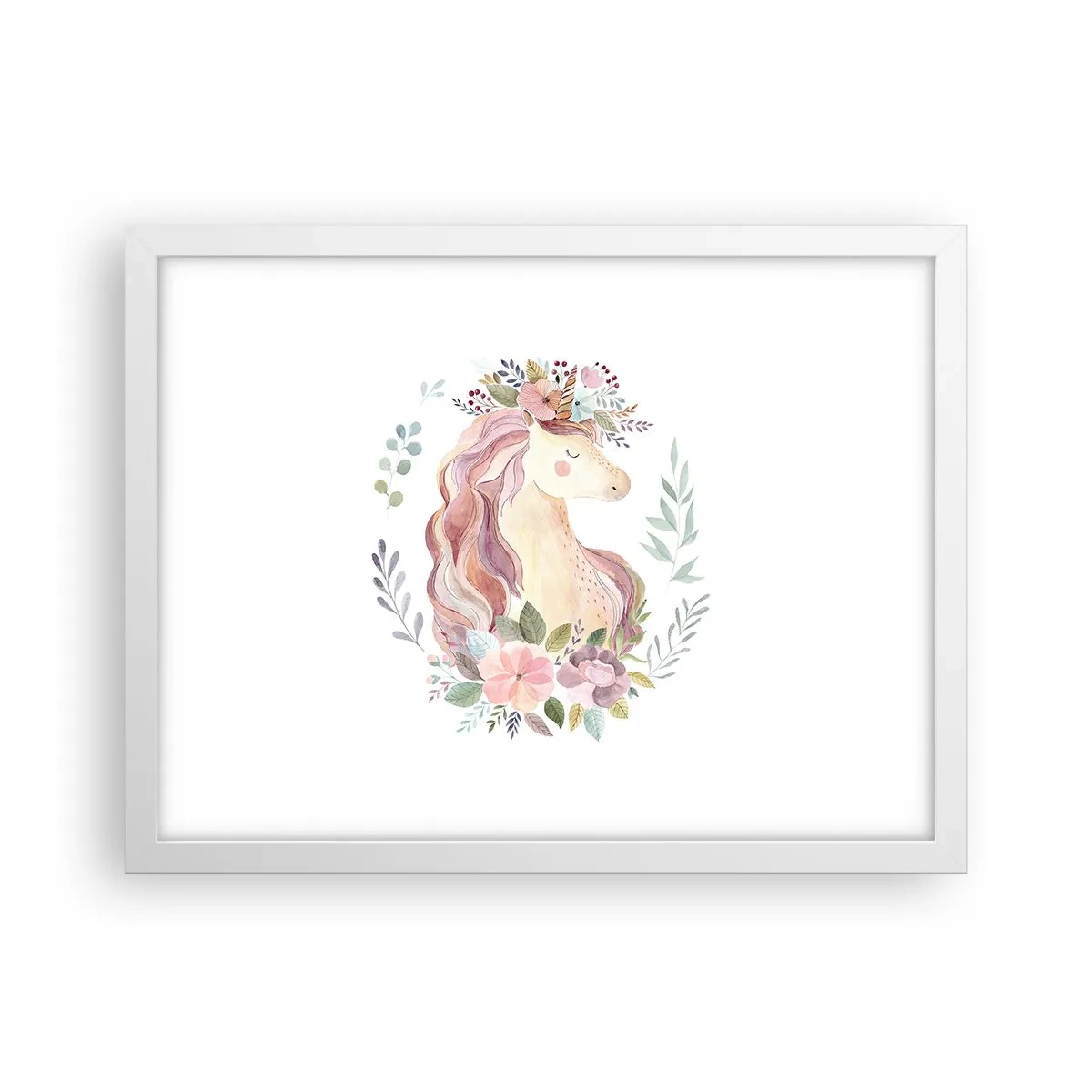 Plagát v bielom ráme - Pozvánka do ríše rozprávok - 40x30 cm