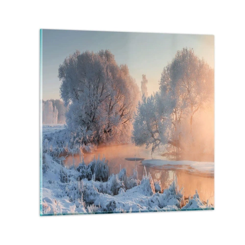 Obraz na skle - Všetko sa leskne v slnečnom kryštáli - 50x50 cm