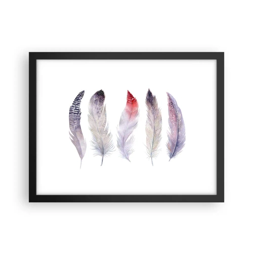 Plagát v čiernom ráme - Jemné ako rôznofarebná hmla - 40x30 cm