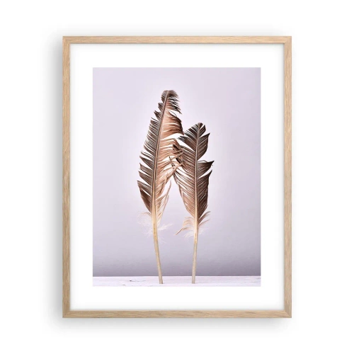 Plagát v ráme zo svetlého duba - Proti ničote - 40x50 cm