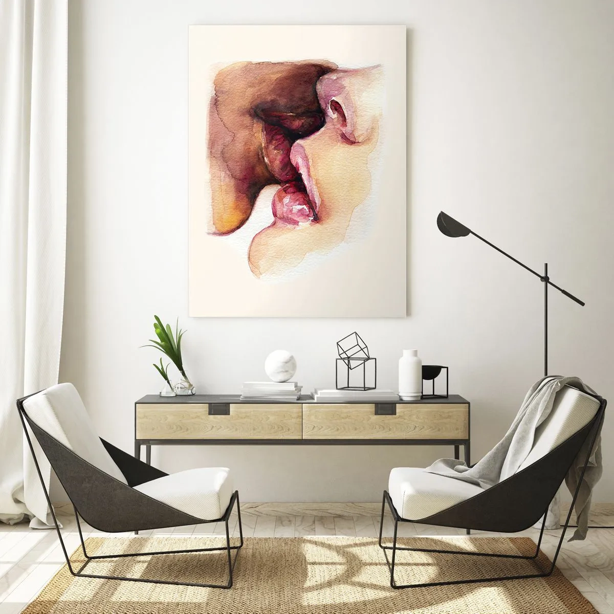 Obraz na skle - Ako noc a deň, zem a nebo - 70x100 cm