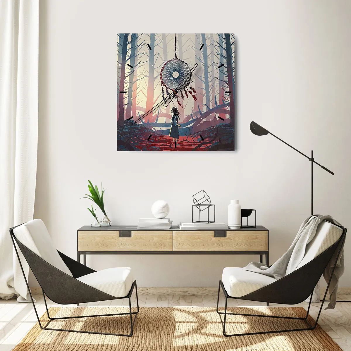 Nástenné hodiny - Tajný rituál šťastia - 30x30 cm