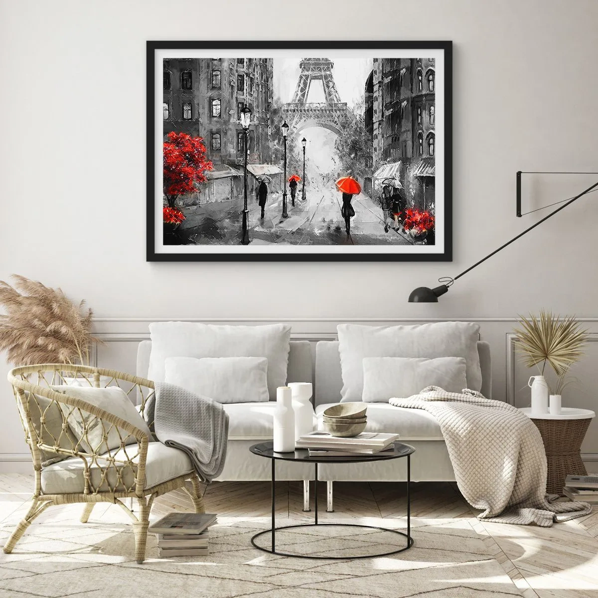 Plagát v čiernom ráme - Všetky cesty vedú k nej - 70x50 cm