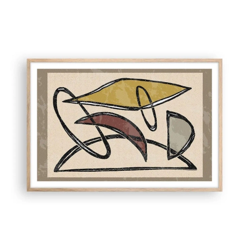 Plagát v ráme zo svetlého duba - Zvisle a vodorovne - 91x61 cm