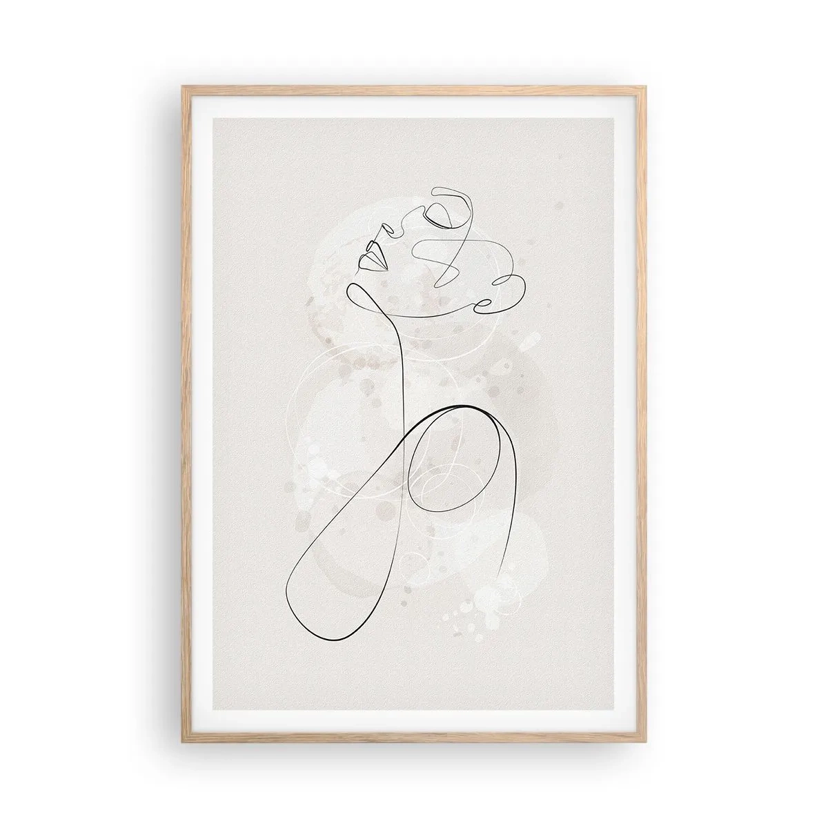 Plagát v ráme zo svetlého duba - Špirála krásy - 70x100 cm