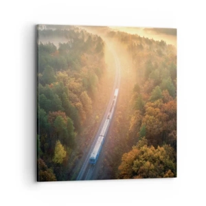 Obraz na plátne - Jesenná cesta - 70x70 cm