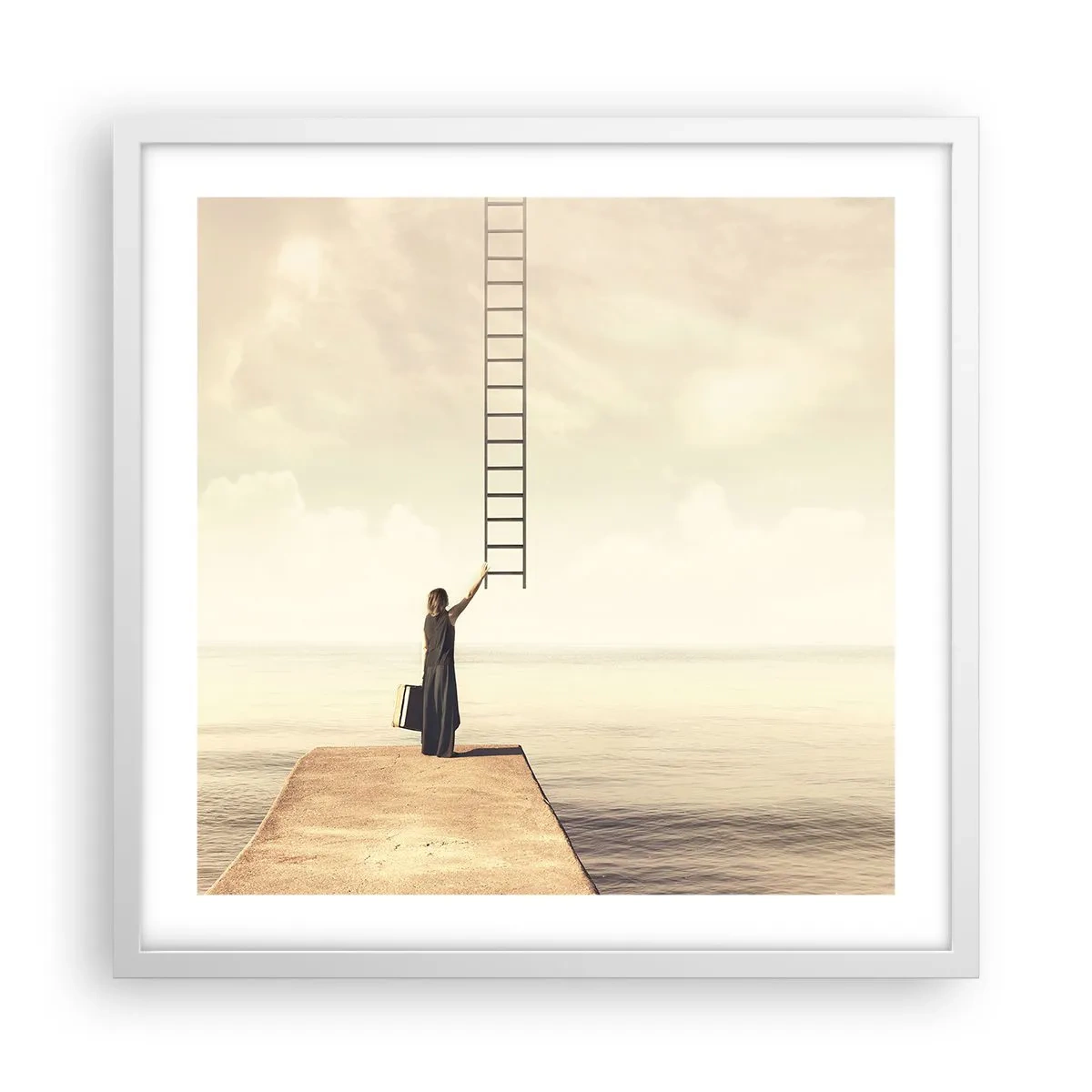 Plagát v bielom ráme - Magická cesta - 50x50 cm