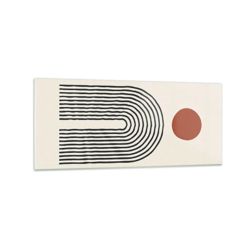 Obraz na skle - Magnetizmus tvarov a farieb - 120x50 cm