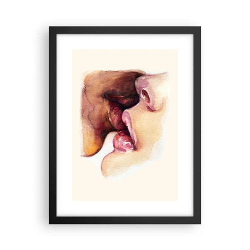 Plagát v čiernom ráme - Ako noc a deň, zem a nebo - 30x40 cm