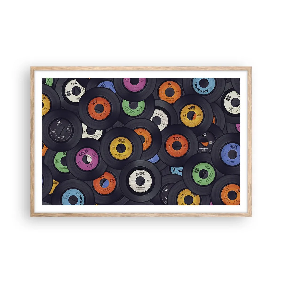 Plagát v ráme zo svetlého duba - Farby klasiky - 91x61 cm