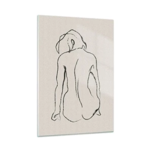 Obraz na skle - Dievčenský akt - 50x70 cm
