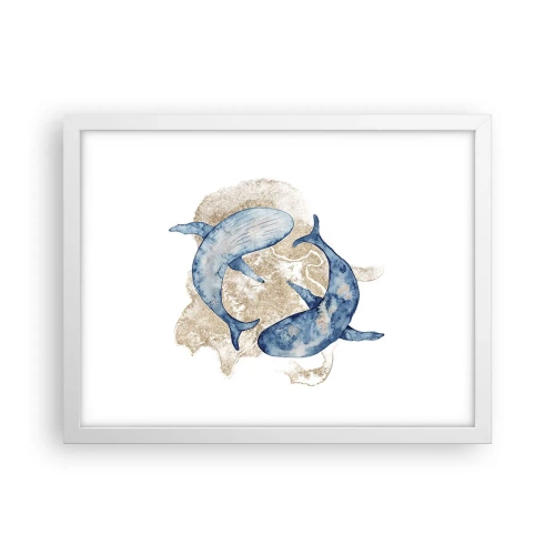 Plagát v bielom ráme - Priateľstvo alebo láska? - 40x30 cm