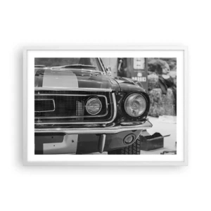 Plagát v bielom ráme - Divoká jazda - 70x50 cm