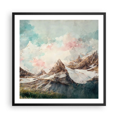 Plagát v čiernom ráme - Skalné čepele - 60x60 cm