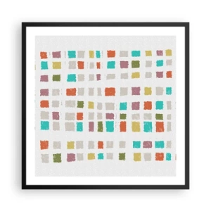 Plagát v čiernom ráme - Neznáma hra - 60x60 cm