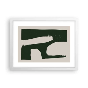 Plagát v bielom ráme - Zálivy v bielom - 40x30 cm