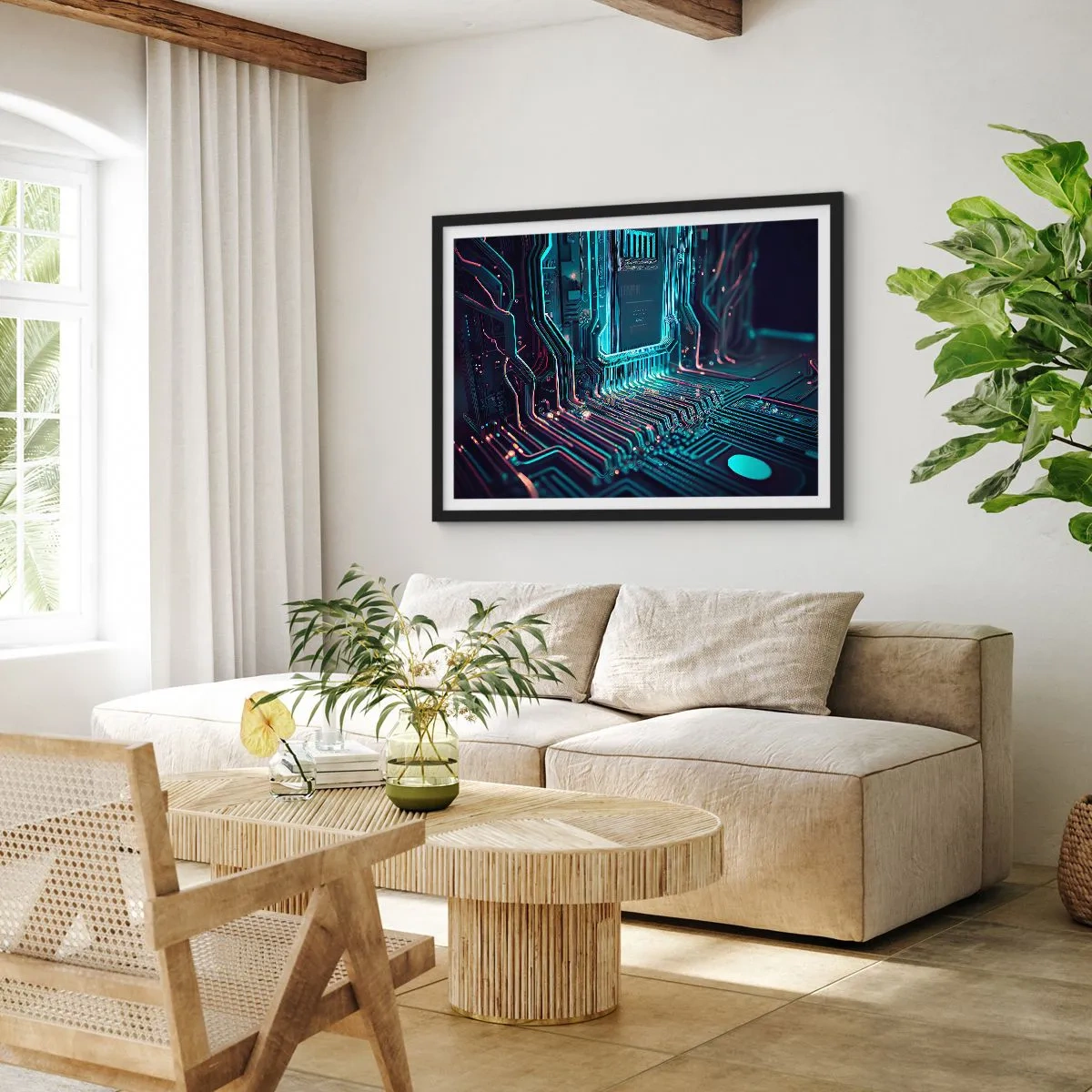 Plagát v čiernom ráme - Len tak premýšľam… - 70x50 cm