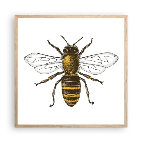 Plagát v ráme zo svetlého duba - Krásna a dobrá - 60x60 cm