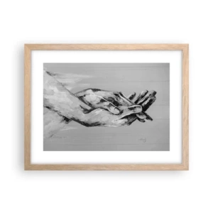 Plagát v ráme zo svetlého duba - Začiatok… - 40x30 cm