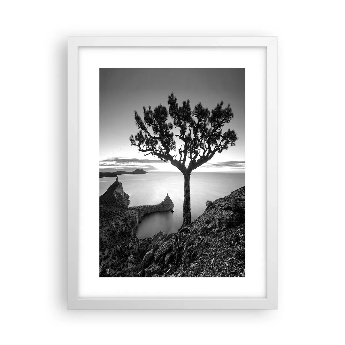 Plagát v bielom ráme - Pokoj až k horizontu - 30x40 cm