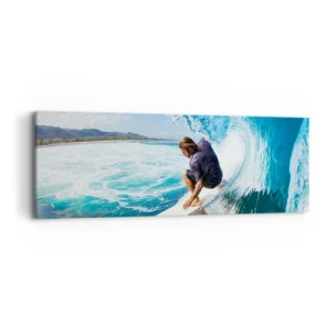 Obraz na plátne - Tancujúci s vlnami - 90x30 cm