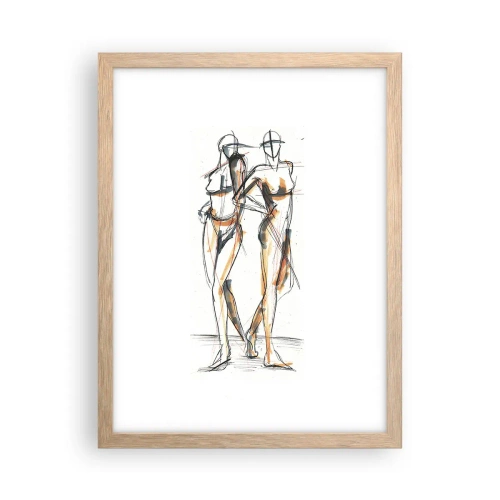 Plagát v ráme zo svetlého duba - Štúdia šarmu - 30x40 cm