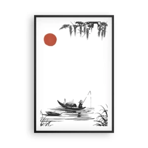Plagát v čiernom ráme - Ázijské popoludnie - 61x91 cm