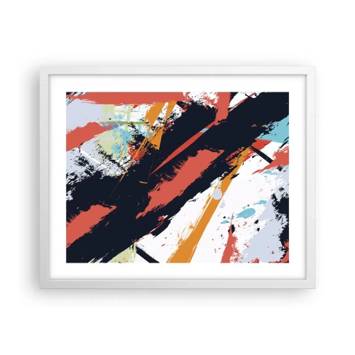 Plagát v bielom ráme - Dynamická kompozícia - 50x40 cm