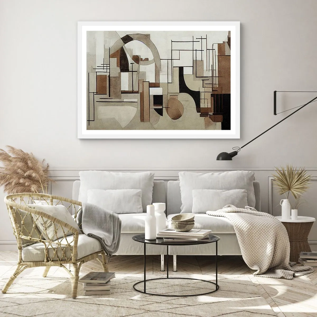 Plagát v bielom ráme - Mestská krajina 2.0 - 40x30 cm