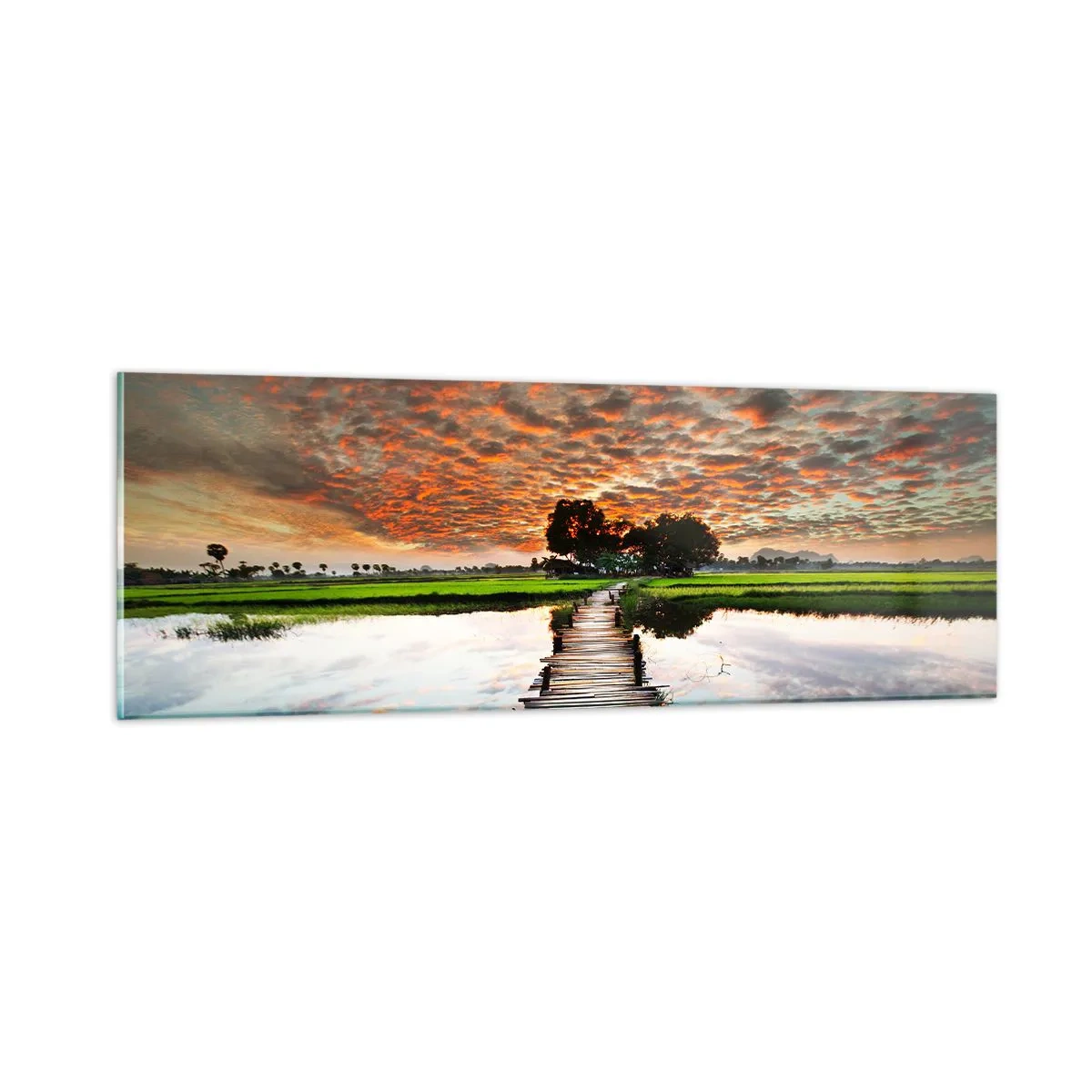 Obraz na skle - Roztiahnite ruky - dýchajte  - 90x30 cm