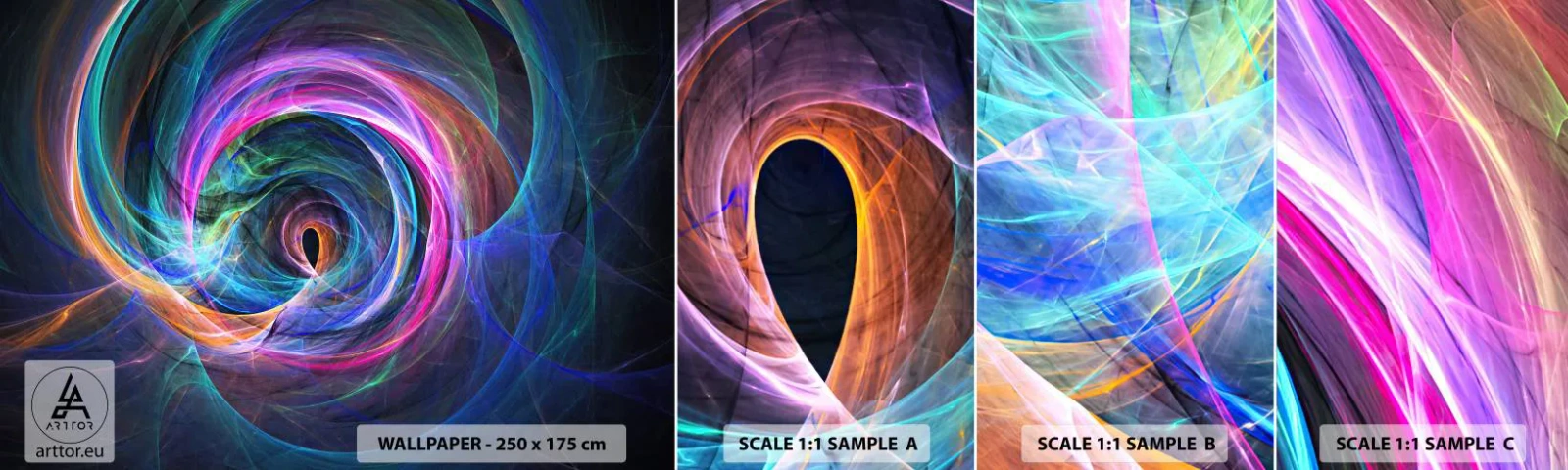 Vzorka Fototapeta Standard Eco - Kam ma vedieš? - Abstrakcia, Kus, Vortex - 100x30 cm