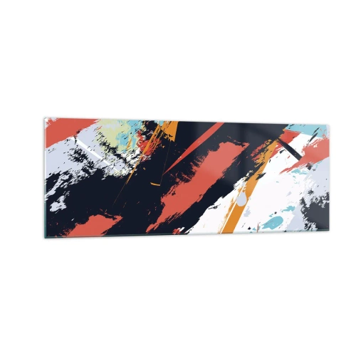 Obraz na skle - Dynamická kompozícia - 140x50 cm