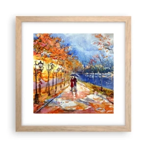 Plagát v ráme zo svetlého duba - Spoločne k hranici času - 30x30 cm