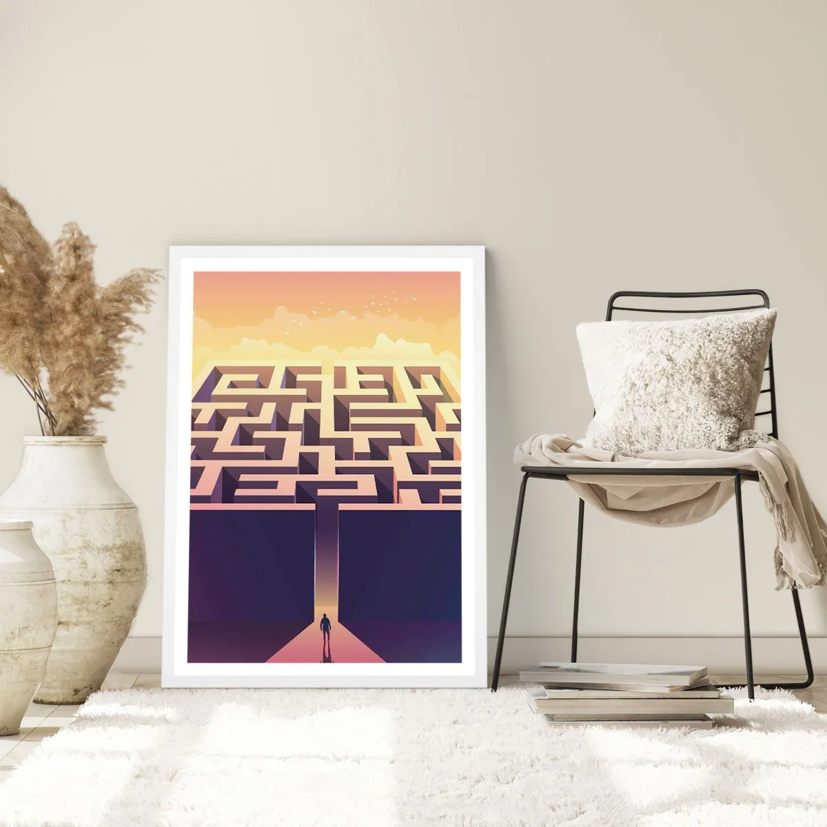 Plagát v bielom ráme - Čas rozhodnutí - 70x100 cm