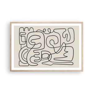 Plagát v ráme zo svetlého duba - Podľa stopy - 91x61 cm