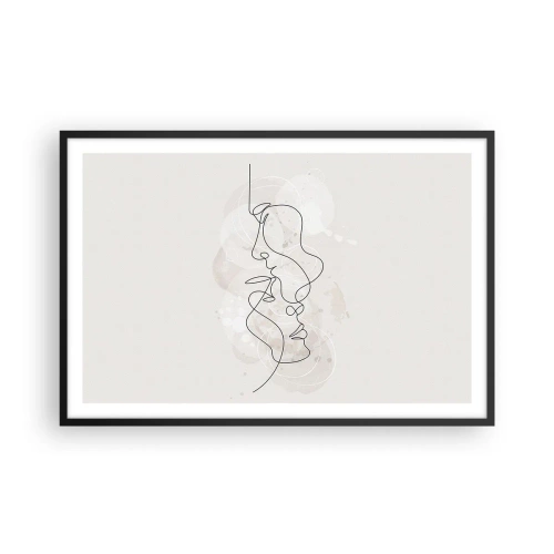 Plagát v čiernom ráme - Zamotaní v objatí - 91x61 cm