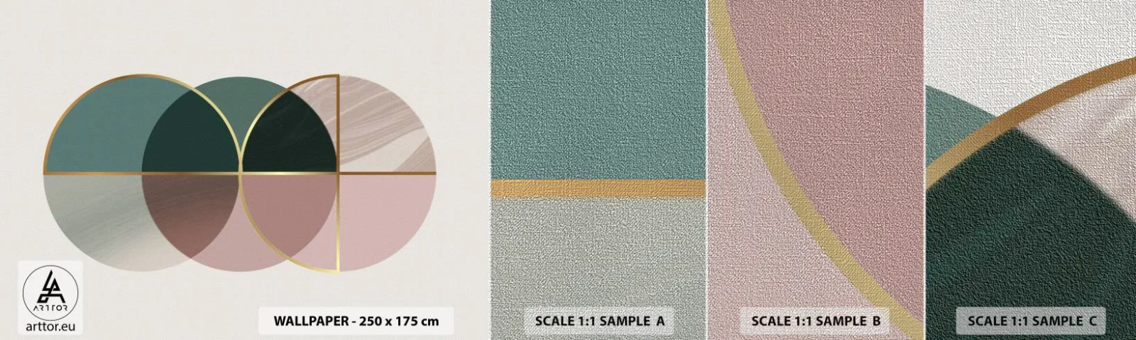 Vzorka fototapety Premium Canvas - Kolesá… - Abstrakcia, Kus, Moderný vzor - 100x30 cm